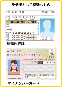 身分証として有効なもの